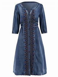 Image result for Tunic for a Casual for Denim Dress