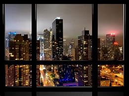 Image result for Window View City Night