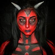 Image result for White and Black Demon Face Paint