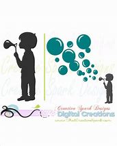 Image result for Silhouette of Child Chasing Bubbles
