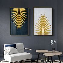 Image result for Black and Gold Leaf Wall Art