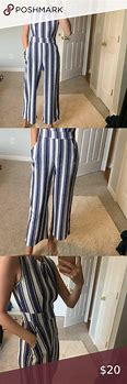 Image result for Blue and White Long Pants Romper