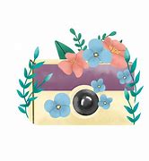 Image result for Watercolor Camera Flower Logo Simple Black PNG
