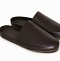 Image result for Men's Black Leather Slippers