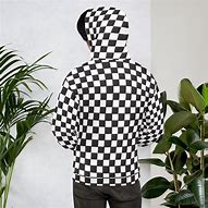 Image result for Black and White Checkered Hoodie