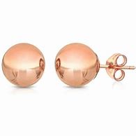 Image result for Solid Gold Rose Stud Earrings