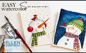 Image result for Watercolor Christmas Cards Tutorial