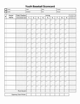 Image result for Baseball Score Sheet Printable