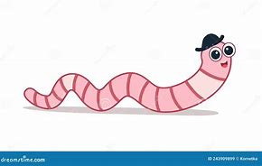 Image result for Cartoon Worm with Hat