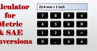 Image result for Calculator mm to Inches Conversion Chart