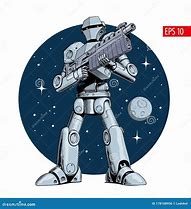 Image result for Robot Gun Cartoon