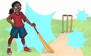 Image result for Girls Cricket Cartoon