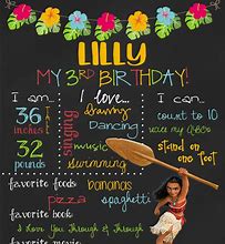 Image result for Moana Birthday Poster