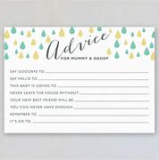 Image result for Advice Cards for Baby Shower
