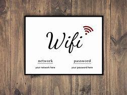 Image result for WiFi Password Sign Template