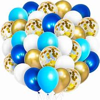 Image result for Blue and Gold Balloons
