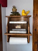 Image result for Wall Paper Towel Holder and Shelf