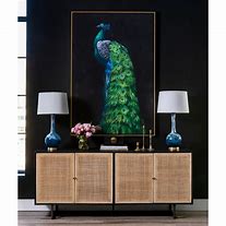 Image result for Wooden Frame Peacock Decor