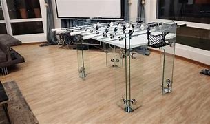 Image result for Glass Foosball Table