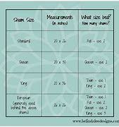 Image result for Pillow Sham Size Chart