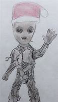 Image result for Baby Groot with Santa Hat Cartoon Drawing