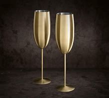 Image result for Brushed Gold Champagne Flute