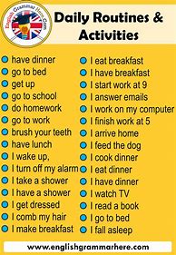Image result for Daily Routine English