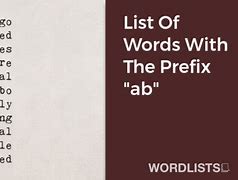 Image result for Prefix AB