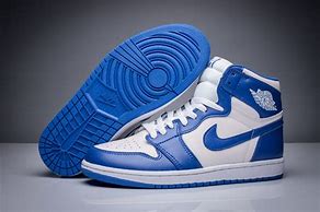 Image result for Nike Air Jordan Blue and White