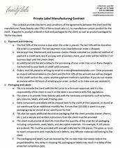 Image result for Private Label Agreement Template