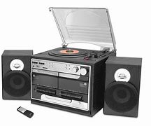 Image result for Stereo System with Turntable Cassette CD