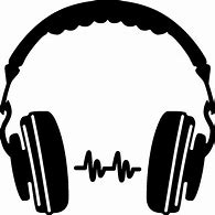 Image result for Headphones Black and White