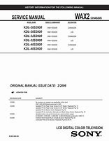 Image result for Sony BRAVIA KDL 32S1000 Manual