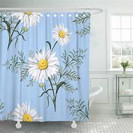 Image result for White Daisy Shower Curtain Hooks