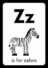 Image result for Letter Z Alphabet Card