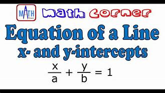 Image result for Intercept Form Equation