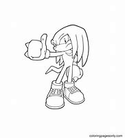 Image result for Knuckles the Echidna Outline