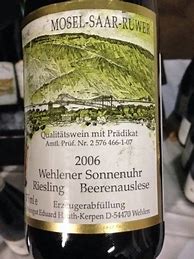 Image result for Kerpen Wehlener Sonnenuhr Riesling Beerenauslese