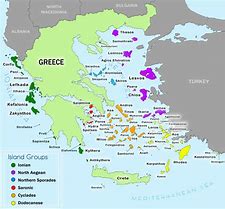 Image result for Greek Greece Islands Map