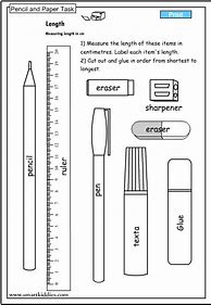 Image result for Measuring Length in Centimeters Worksheets