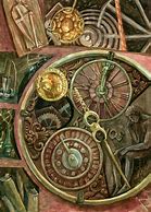 Image result for Vintage Clock Painting