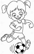 Image result for Drawing of Girl Playing Soccer