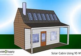 Image result for 2 Story Cabin Built Solar
