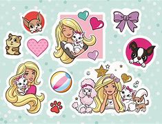 Image result for Printable Barbie Stickers