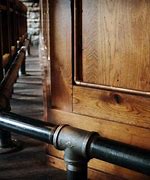 Image result for Black Iron Pipe Bar Foot Rail