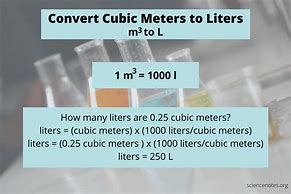 Image result for Cubic Meter and Liter