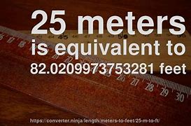 Image result for 25 Meters to Feet