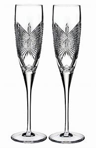 Image result for Lead Crystal Champagne Flutes