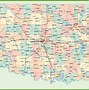 Image result for Oklahoma State Map with Cities and Towns