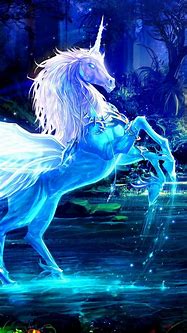 Image result for Blue Glitter Unicorn in Galaxy
